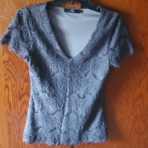 Short sleeved lace shirt